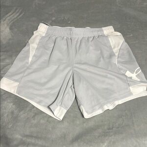 Under Armour Men's Athletic Shorts in Light Gray and White